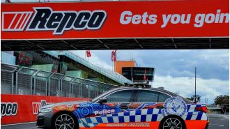Lots of cops seen at Bathurst 1000 car race.