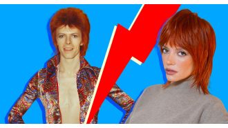 Lily Allen's dramatic hair change has drawn comparisons to David Bowie due to her unrecognisable appearance.