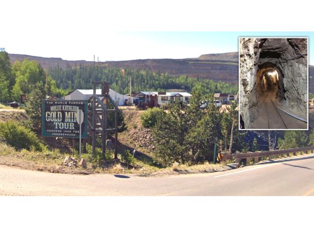 Gold mine collapse kills tourist trapped 1,000ft underground.