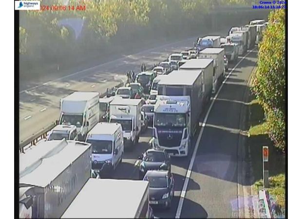 A serious collision has caused the closure of M11 near Stansted Airport.