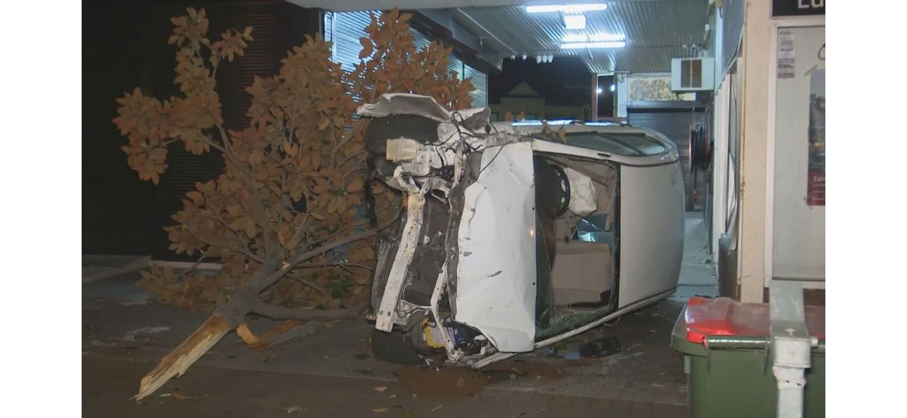 Two hospitalized after car flips during police chase.