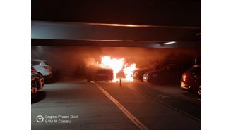 A photo taken right before a car park fire in Luton shows a Range Rover that may have caused the blaze.