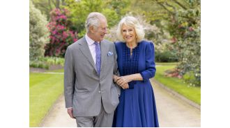 See King Charles and Queen Camilla during their royal visit at this location.