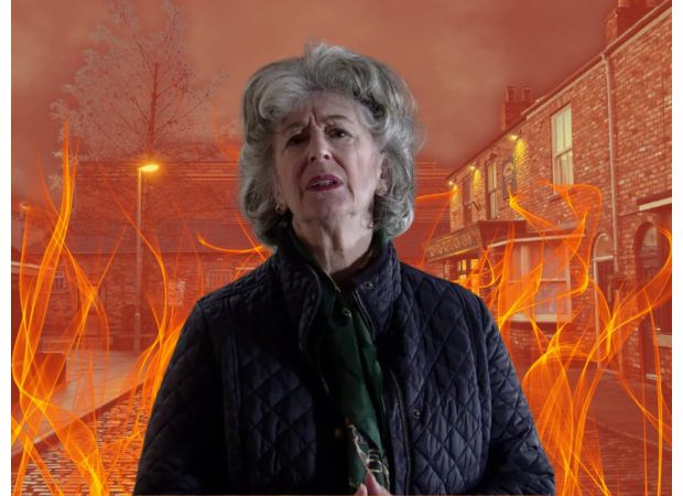 Evelyn Plummer rushes to help during a fire crisis on Coronation Street, but a surprising outburst ensues.