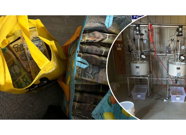 Two hidden drug factories shut down in western Sydney.