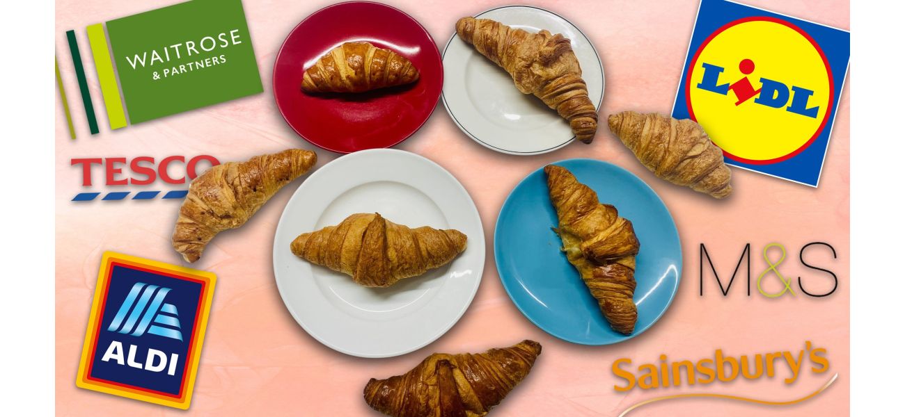 A top-quality croissant from the supermarket bakery that meets all expectations, priced at £1.20.