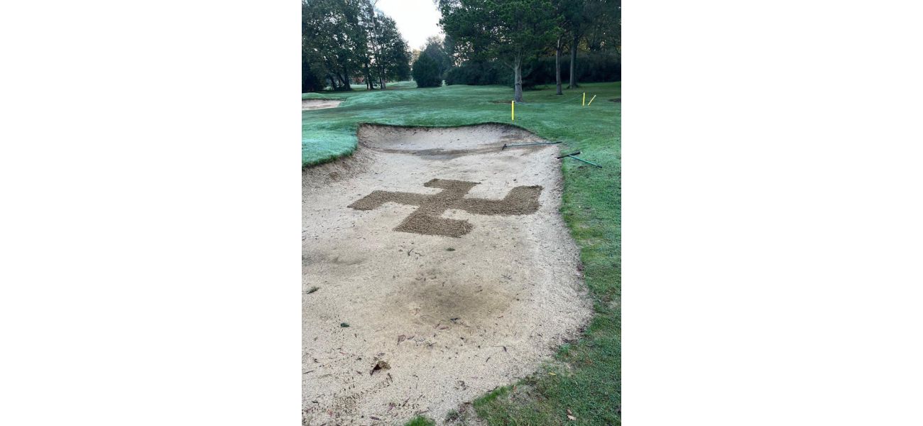 Anti-semitic symbol found on golf course before important Jewish holiday.