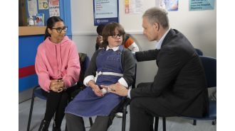 A child in Coronation Street was hurt in a terrifying knife incident.