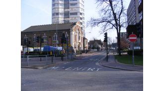 Murder in east London near train station.