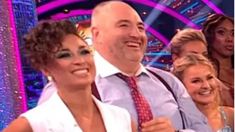 Katya Jones denies rumors of inappropriate behavior from Wynne Evans after the welfare team intervenes.