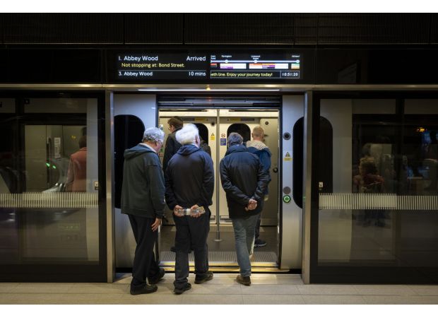London train station has rush hour delays due to safety inspection.