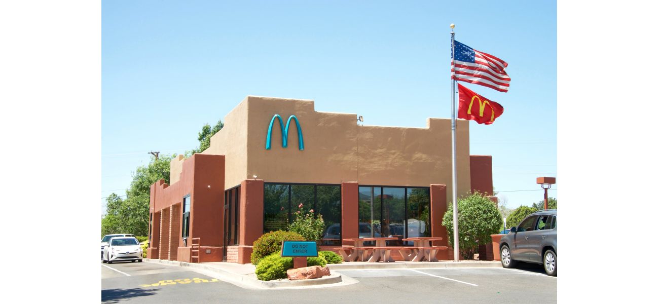 A McDonald's with blue arches instead of the usual golden ones.