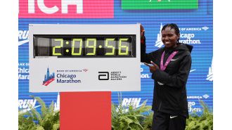 Runner Ruth Chepngetich denies doping allegations following her record-breaking marathon performance.