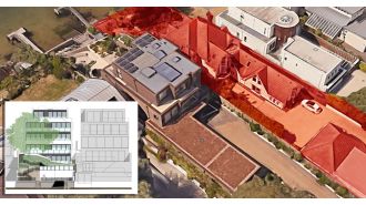 Two wealthy neighbors are in a dispute over who can build the tallest house on their street.