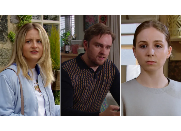 Tom King from Emmerdale is taking a stand for Amelia while Belle receives assistance.