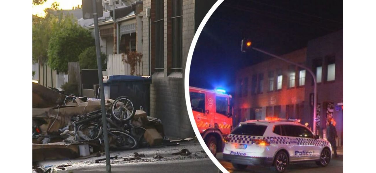 A person caught on fire during a robbery and fire in Melbourne.