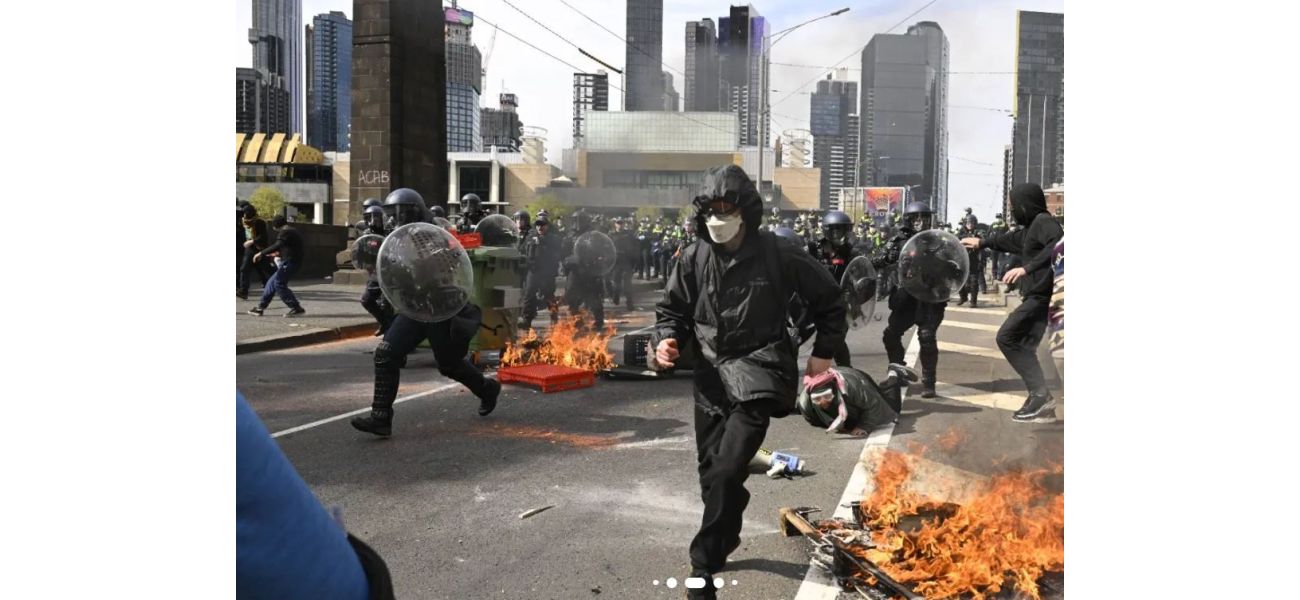 Melbourne man accused of attacking police horse and officers during anti-war rally.