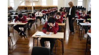 Twelfth-grade exams begin in two states today.