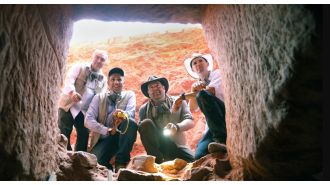 Ancient hidden tomb containing 'Holy Grail cup' discovered beneath famous Indiana Jones landmark.