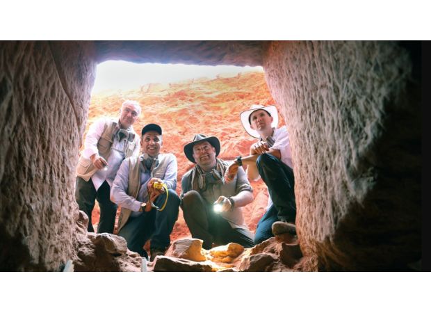 Ancient hidden tomb containing 'Holy Grail cup' discovered beneath famous Indiana Jones landmark.