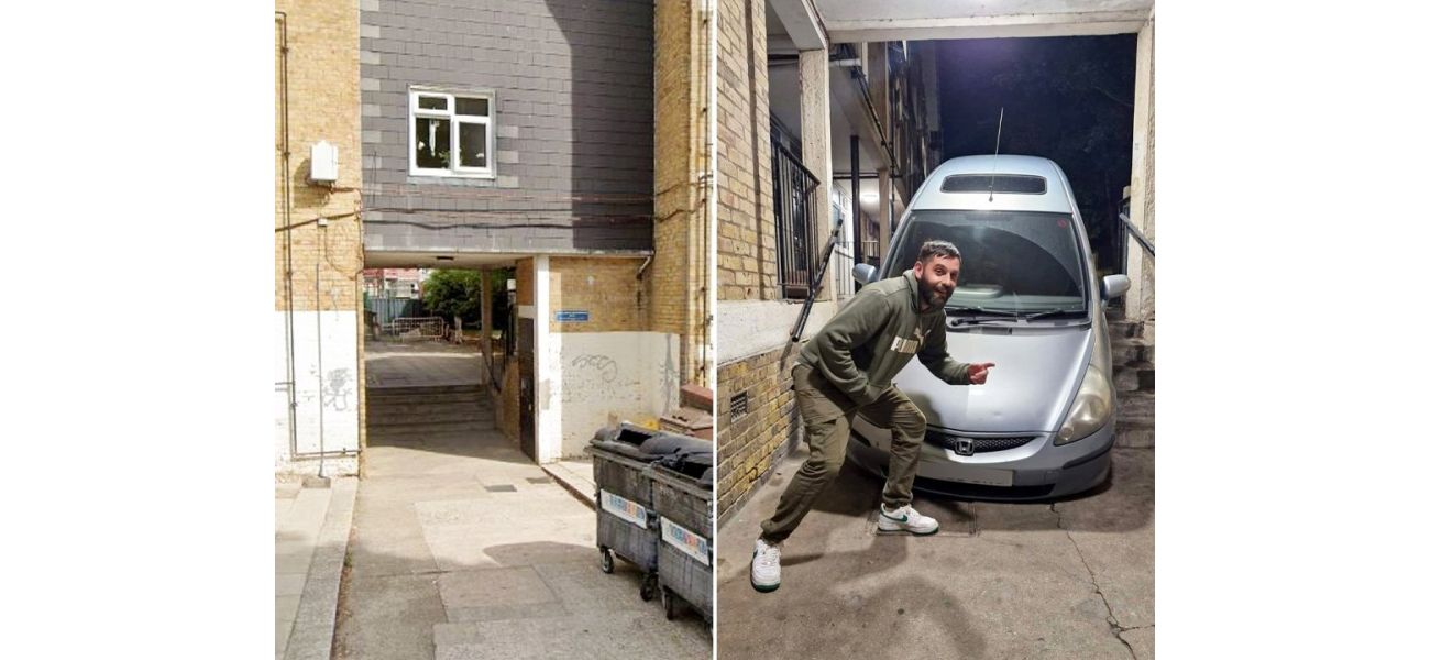 People driving on a housing estate often get stuck on the stairs, mistakenly thinking it's a quicker route.