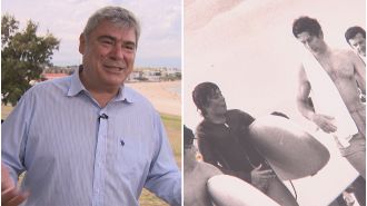 A man from Sydney remembers teaching Prince Charles how to surf in the past.