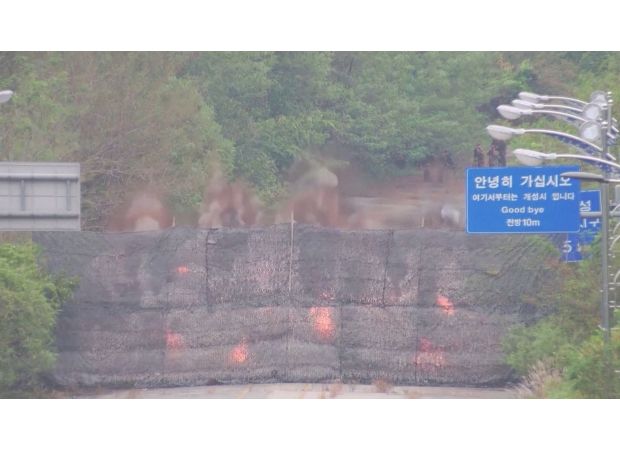 North Korean leader Kim Jong-un is destroying roads to South Korea, but the reason behind this aggressive action is unknown.