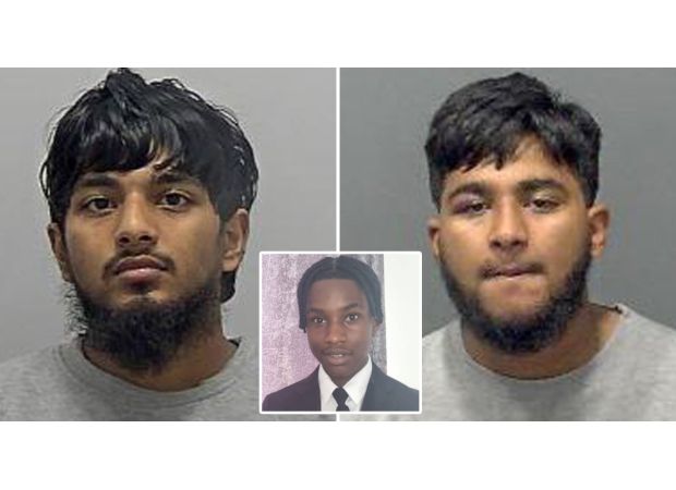 Two twin brothers were imprisoned for stabbing a teenager during a fight after school in a senseless attack.