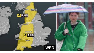 UK preparing for 3 inches of rain and then warmer weather.