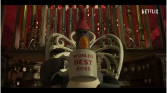 Excitement among Wallace and Gromit enthusiasts as they notice an exciting present in the trailer.