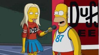 A TV celebrity shares their experience of appearing on The Simpsons.