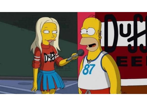 A TV celebrity shares their experience of appearing on The Simpsons.