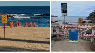 Two additional beaches shut down due to unexplained appearance of 'tar balls' on shore.