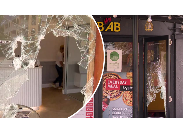 Several Brisbane businesses on same street burgled with axe.