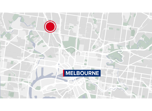 A woman is being sought for stabbing a man at a business in Melbourne.