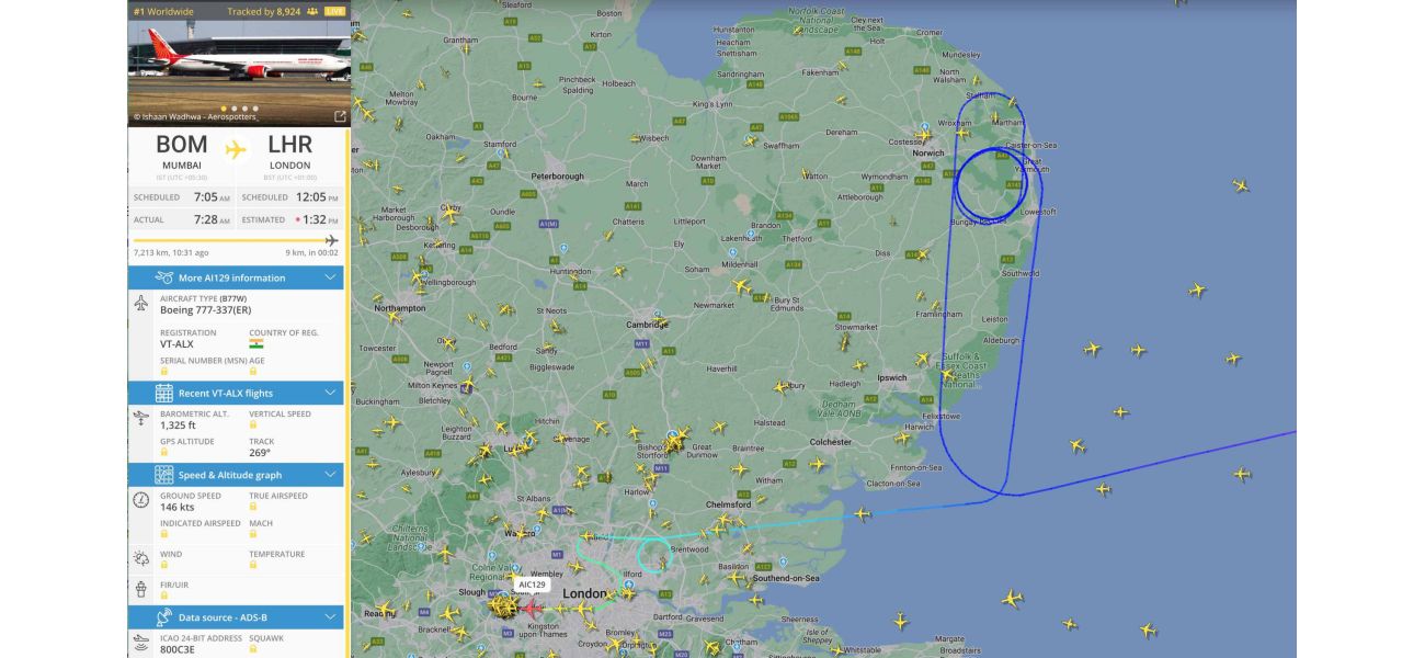 Fighter planes from the Royal Air Force were quickly dispatched when a plane announced a potential bomb threat while approaching London.