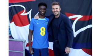 David Beckham thinks highly of Arsenal's Bukayo Saka, calling him a great player.