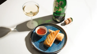 Fast-food chain offers expensive champagne at £75 per glass.