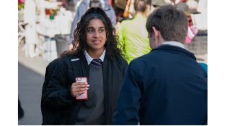 Underage Avani's older boyfriend in EastEnders displays disgusting behavior with lewd remarks.