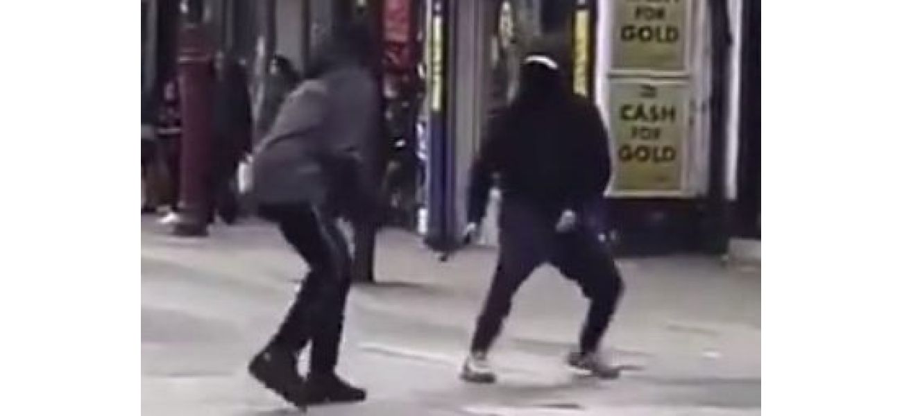 A violent machete brawl occurs in front of kids on busy London street.