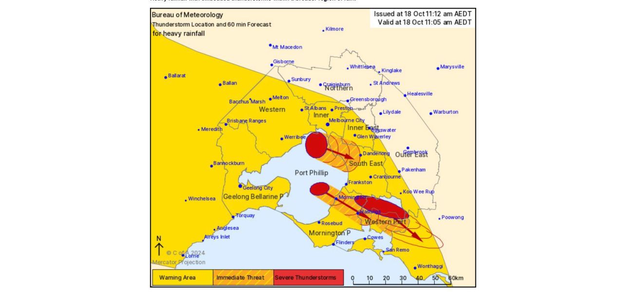 Victoria is facing dangerous weather conditions with heavy rain and strong winds that could lead to a tornado.