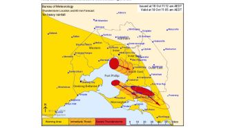 Victoria is facing dangerous weather conditions with heavy rain and strong winds that could lead to a tornado.