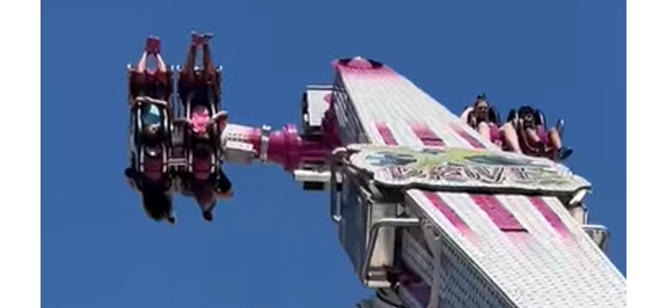 Kids stuck in air for 15 mins when ride at fair stops working.