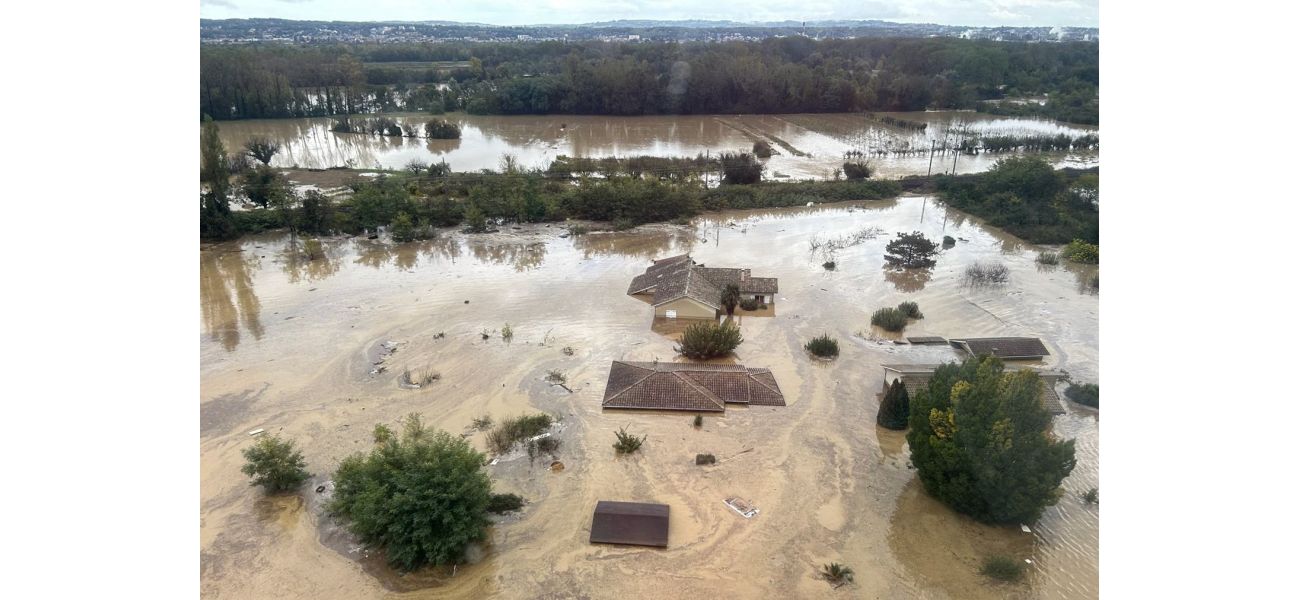 French town submerged by flood water in terrifying natural disaster.