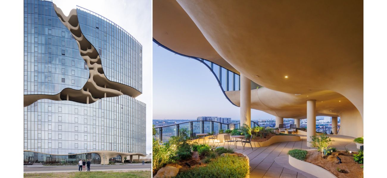 Apartment building with canyon-like 'crack' running through it defies expectations.