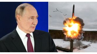 Putin shows off strength with nuclear missile tests.