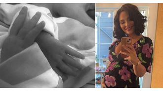Actress Charlotte Chilton overjoyed with birth of daughter.