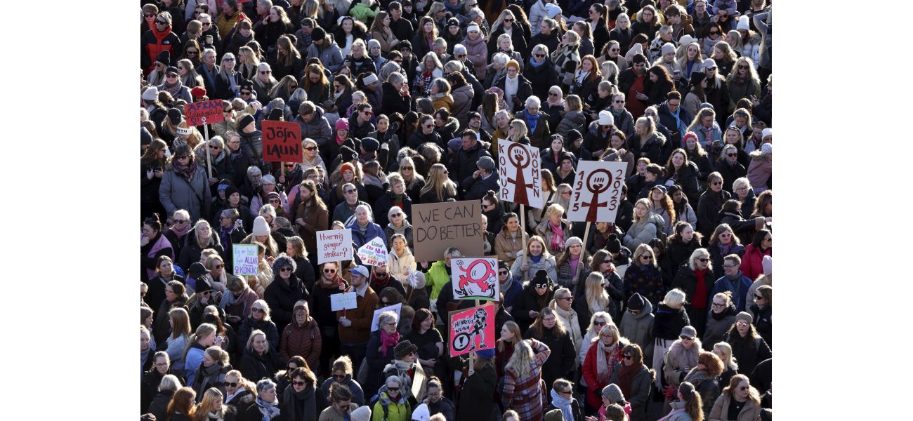 Thousands of Icelandic women united in a strike, demanding equal rights and recognition in society.