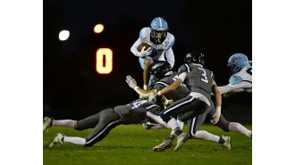 Ralston Valley beats Columbine in overtime, ending their 21-game winning streak with a goal line stand.