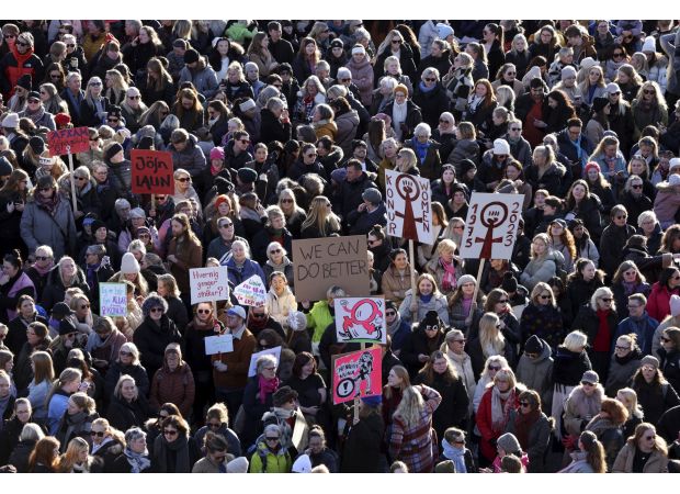 Thousands of Icelandic women united in a strike, demanding equal rights and recognition in society.